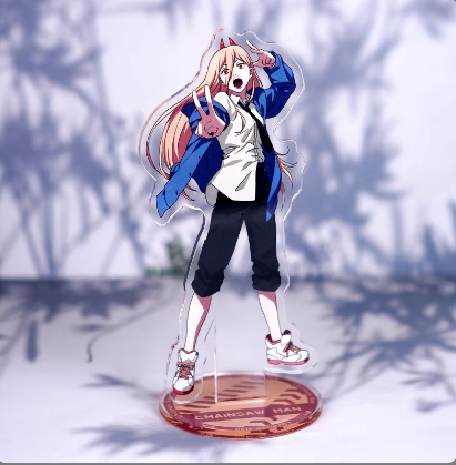 5 Styles 16CM Chainsaw Man Denji Power Makima Anime Acrylic Stand Plate Toy Cartoon Standing Desk Decor Props