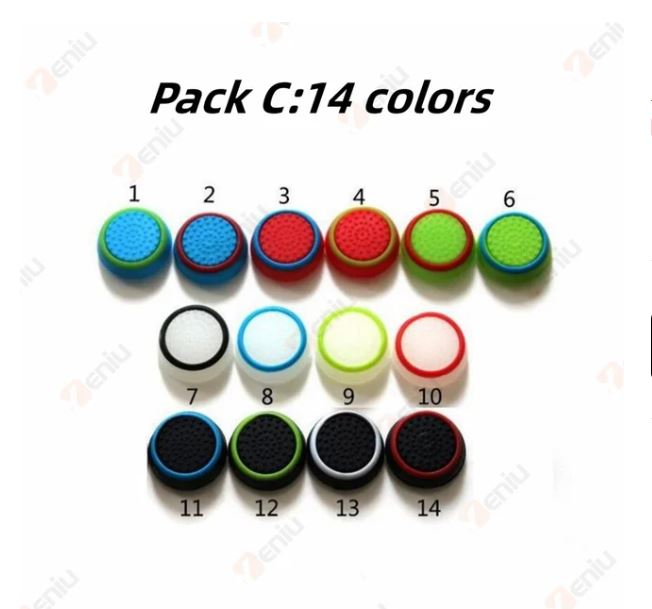 500pcs Replacement Silicone Thumb Grip Stick Analog Joystick Cap Cover for Ps3 / Ps4/ Ps5 / Xbox 360 / One Game Controllers