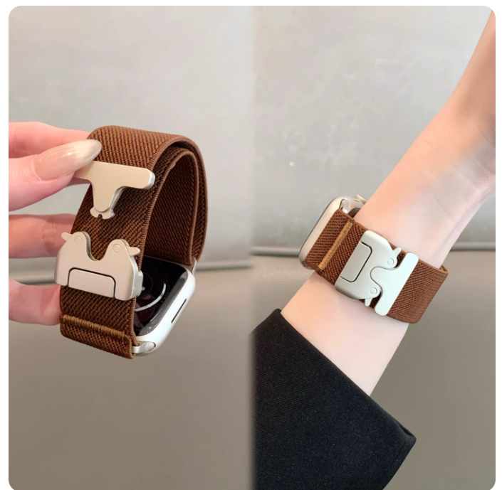 Suitable for Apple Watch iwatch10 strap comfortable breathable elastic braided parachute buckle applewatch98