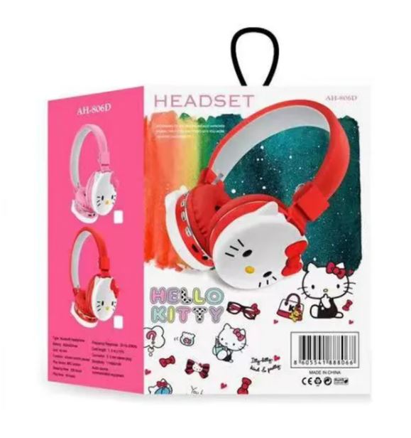 Hello Kitty Cute Bluetooth Headphone Wireless Headsets Anime Cartoon Stereo Headset Earphone With Mic Fashion Hottie Y2k Gifts