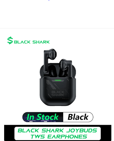 Original Black Shark JoyBuds TWS Earphones Ultra-low latency 14.2mm Driver Dual-mics ENC Bluetooth 5.2 Gaming Earbuds