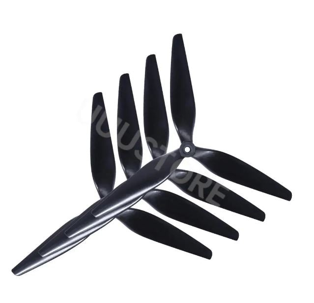 HQ Macroquad Prop 10X5X3 9X5X3 1050/9050 10inch 9inch 3 blades Black Carbon Reinforced Nylon Propeller for FPV Drone