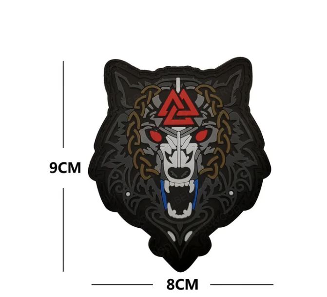 IR Infrared Reflective Viking Wolf Patch PVC VALHALLA Admit One Pirate Live Again Die Historic Tactical Badge Applique