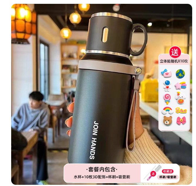 316 stainless steel thermos cup for women, food grade water cup for students, high value, large capacity cup for brewing tea with lid for going out
