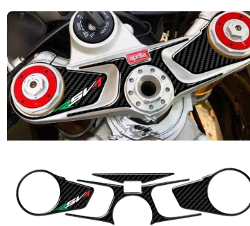 3D Carbon-look Top Triple Clamp Yoke Defender Case for Aprilia RSV4 2009-2017 2010 2011 2012 2013 2014 2015 2016