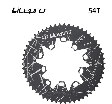 Litepro Folding Bike Road Bike Oval Chainring 110 130 Bcd 52T 54T 56T 58T 60T Bicycle Chainwheel Crankset Sprocket