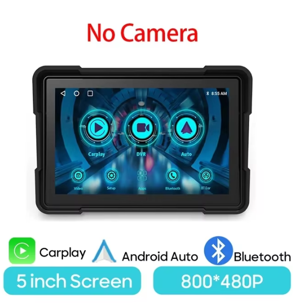 FOR Motorcycle Carplay Waterproof 1080P 5 Inch WiFi Wireless Android-Auto DVR Monitor Dash Cam GPS Navigation TPMS portable