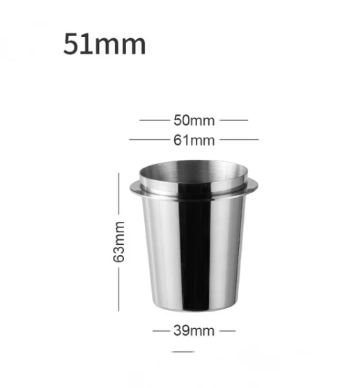 51/53/58mm Coffee Dosing Cup Sniffing Mug for Espresso Machine Wear Resistant Stainless Steel Coffee Dosing Cup