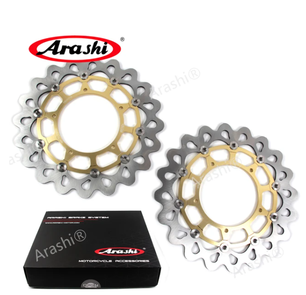 Arashi 1 Pair CNC Front Brake Disc Rotor For YAMAHA YZF R1 1000 2004 2005 2006 / YZF-R1 2015 2016 2017 2018 2019 2020 2021 2021