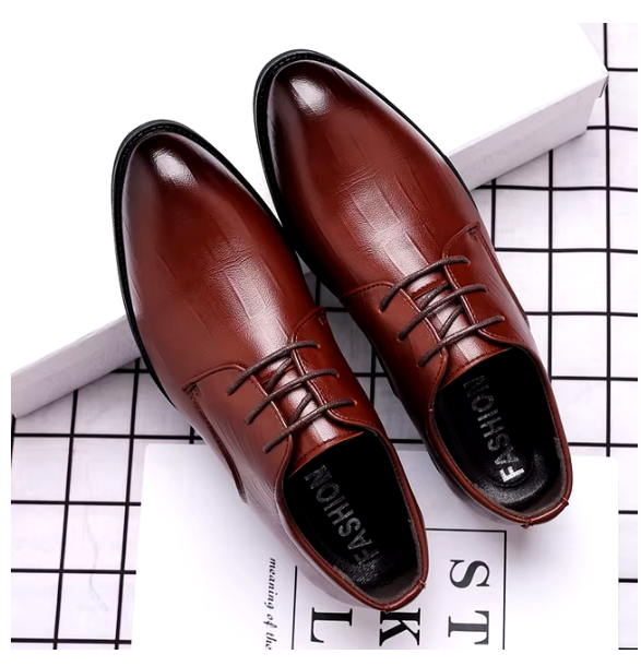 Mens Leather Dress Shoes Men's Formal Social Male Shoe Casual Business Pointed Toe Party Designer Shoes for Men