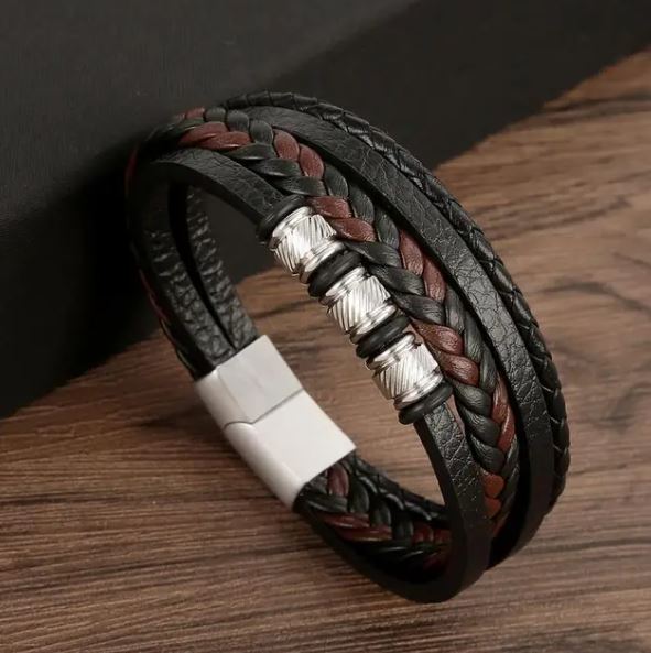 Classic Men's Leather Bracelet New Style Hand-woven Multi-layer Combination Accessory Fashion Man Jewelry Wholesale Dropshipping