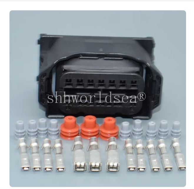 Shhworldsea 12P 61132359991 12 Pin Headlight Plug Wiring For BMW F01 F02 E63 E64 E90 Headlight Socket Housing Repair