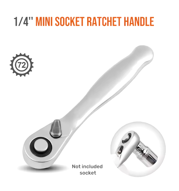 Mini treble 1/4 Ratchet Wrench Double Ended Quick Socket Ratchet Wrench Screwdriver Hex Torque Wrenches Set Spanner