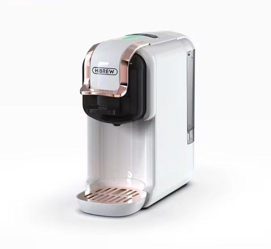 HiBREW 5 in 1 Multiple Capsule Coffee Machine Hot/Cold DG Cappuccino Nes Small Capsule ESE Pod Ground Coffee Cafeteria 20Bar H2B