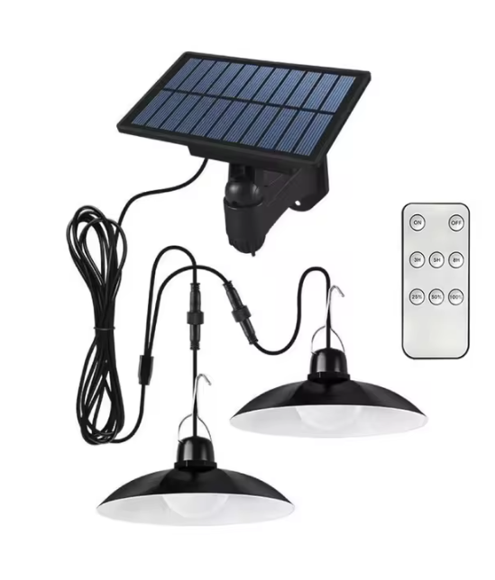 1pc Split Solar Pendant Lamp Outdoor Indoor IP65 Waterproof LED Light with Remote Control Camping Garden Courtyard Yard Lighting