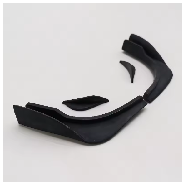 1/10 Scale RC Car Body Shell Rubber Front Canard Wing Set Model Hobby On-road Off-road Drift Touring Simulation Modification