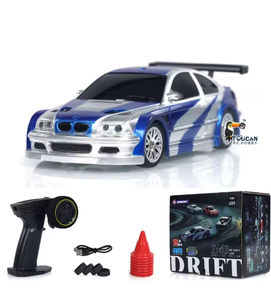 RTR RC 4WD 2.4G Mini Toys 1/43 Speed Car Radio Control High Speed Racing Drifting Car Four-wheel Drive Toy Model Gifts for Boys
