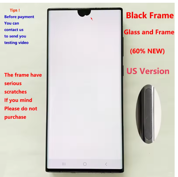 SUPER AMOLED S908 LCD For Samsung S22 Ultra 5G S908U S908B LCD Display Touch Screen 6.8" Frame Digitizer Assembly With Defect