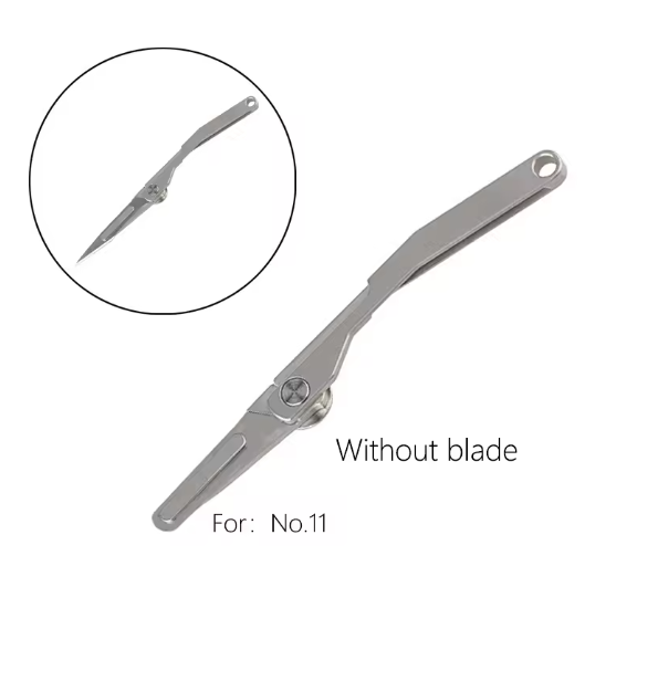 Titanium Alloy Knife Handle Suit for NO.11 23 Blades Scalpel Handle Portable EDC Tool Folding Knife Hilt Replace Blade Gift