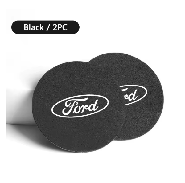 2PC Car Coaster Cup Holder Anti-slip Pad Mat Felt Gel For Ford B-Max cmax smax KA st line Galaxy Explorer Expedition Accessories