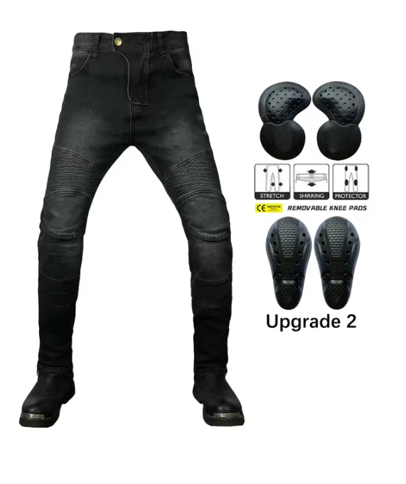 New Motocross Black Gray Pants Men Moto Jeans Removable CE Armor Protective Gear Motorcycle Road Racing Blue Motorbike Trousers