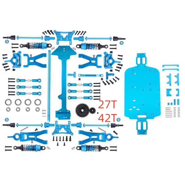 1 Set Complete Upgrade Parts Kit for 1/18 WLtoys A959-B A969-B A979-B K929-B Electric RC Car Off Road Buggy Metal Replacement