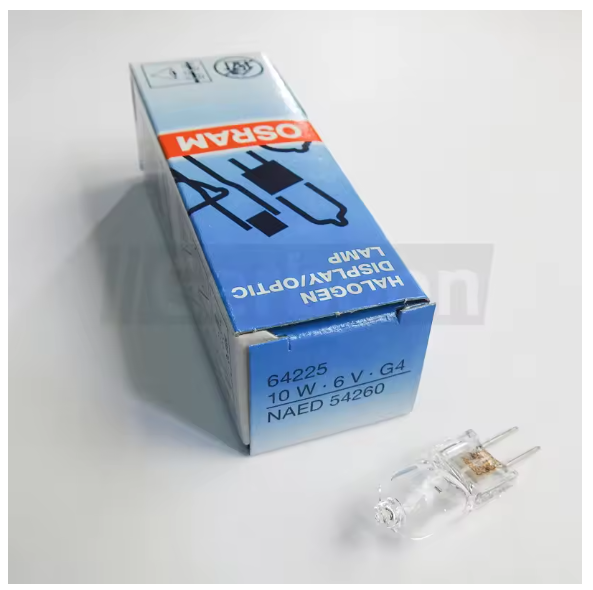 64225 10W 6V G4 NAED 54260 Halogen Display/Optic Lamp for Photometer Spectrophotometer Microscope Halogen Tungsten Lamp