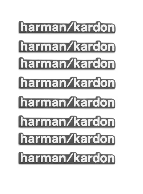 4pcs/8pcs high-quality Metal harman/kardon logo car Hi-Fi Speaker audio Speaker Badge stereo Emblem sticker Auto accessories