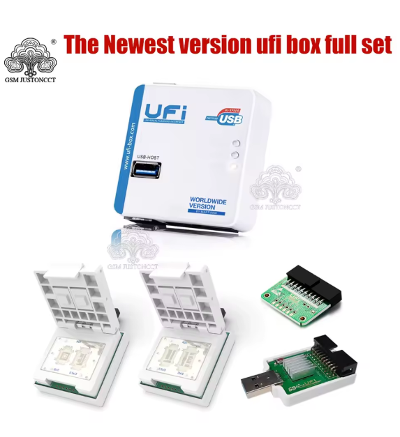 2025 New UFI Box set /Ufi tool Box+ EMMC SOCKET Support FBGA 153/169/162/186/221/254 ful EMMC Service Tool