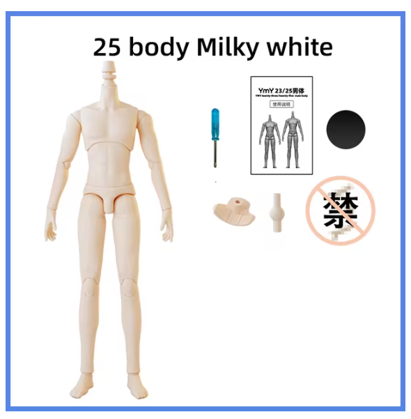 YMY23 Male Doll's Body 1/7 Bjd Body Joint Doll Replace Face Hair Clothes for Blyth,GSC Head,OB22,Ob24, BJD Doll Accessories