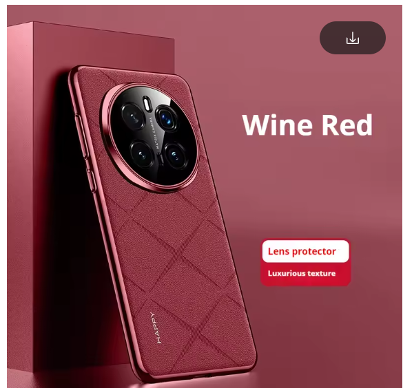 Fashion Leather Back Electroplated Hard PC Cover Case For Honor Magic 7 Pro 6 Pro Huawei Mate 60 50 40 Pro RS