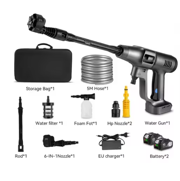 Car Wash High-pressure Water Gun Household Car Wash Machine Floor Washing Electric Flushing Lithium Battery Cleaning Artifact