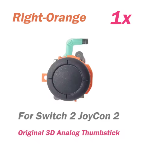 Original New Blue Orange Thumb Stick for Nintendo Switch 2 NS2 Joy-Con 2 Left and Right Button 3D Analog Joystick Replacement