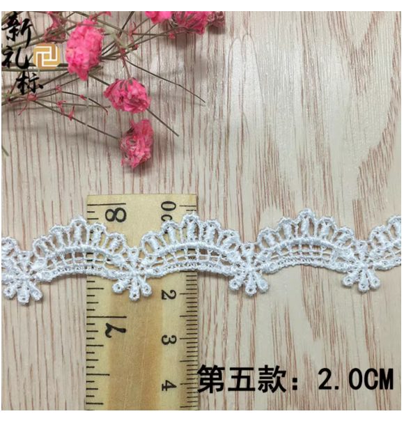 15 Yards 7 Styles Water Soluble Lace Ribbon Embroidery Flower Lace Fabric Trim Decoration DIY Sewing Crafts Clothing Accessories