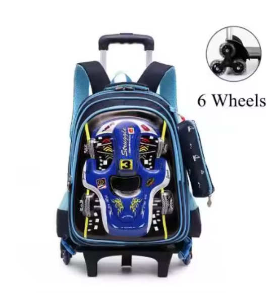 ZIRANYU School trolley Backpack Bags for kids Student Wheeled School bag on wheels For boys Children travel Bags with wheels