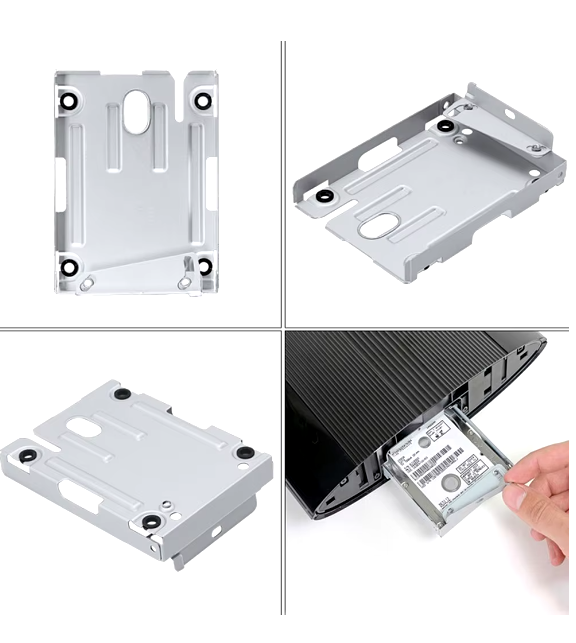 Hard Disk Drive bays Base Tray HDD Mounting Bracket Support for Sony Playstation 3 PS3 PS 3 Super Slim 4000 With Screws New