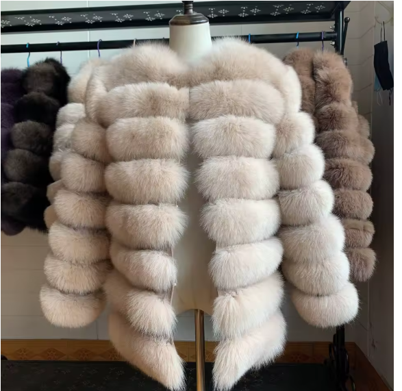 NEW style Length Sleeves 4in1 real fur coats Women Natural Real Fur Jackets Vest Winter Outerwear Women fox fur coat quality fur