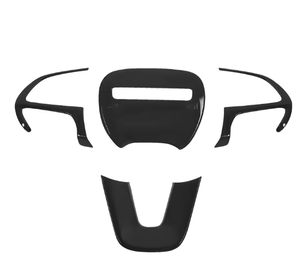 Steering Wheel Cover Trim for 2015-2021 Dodge Challenger Charger Durango Jeep Grand Cherokee SRT8 Carbon Fiber Look Accessories