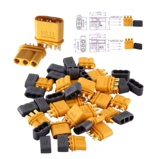 AMASS Plug MR30 Male Female Connector with Sheath For RC Multicopter Airplane Lipo Batter Toy Part