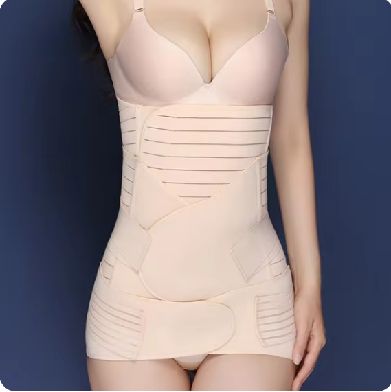 Postpartum Girdle 3-piece set Slimming Bandage Belly Abdomen Pelvis Belt For Maternity Body Recovery Waist Trainer Corset