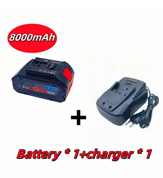 Original BOSCH Pro CORE 18V 8000mAh 21700 high-power 5C power tool lithium-ion battery, rechargeable GBA GSR GSB BAT618 BAT609.