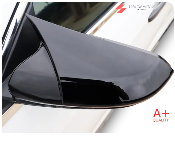 2 Pieces Piano Black High Quality Abs Plastic Bat Style Mirror Covers Caps Mirror Case Cover Glossy Black For VW Golf 5 20032009