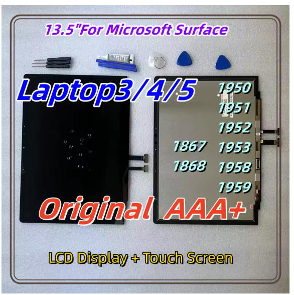 New Original AAA+ For Microsoft Surface Laptop 3 4 5 LCD Display Touch Screen Assembly For Surface Laptop 1867 1868 1958 Display