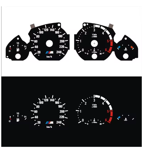 DASH 6000 RPM EL Glow Gauge for BMW 3 Series E46 Diesel Plasma Dashboard Upgrade