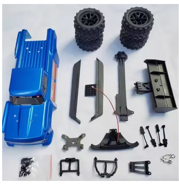 1/12 Monster Truck Modified Body Shell Wheels Upgrade Parts Kit for Wltoys 124016 124017 124018 124019 RC Buggy Car Hobby