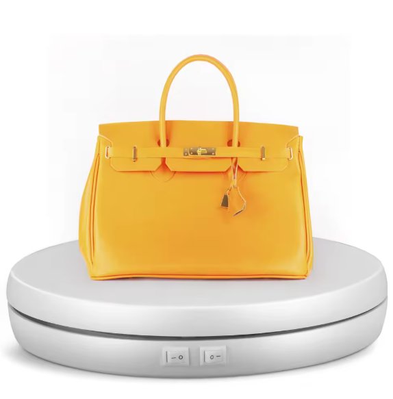 25CM 25KG Electric Display Stand With Lights 360 Degree Turntable Jewelry Holder Battery/USB Power for Photography Shooting