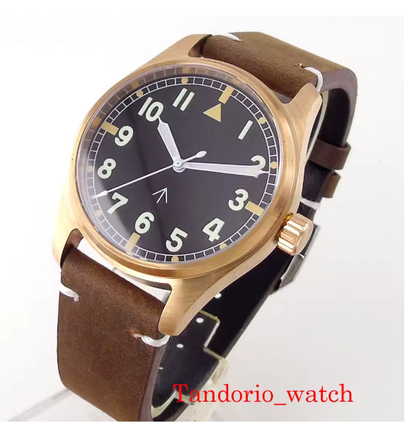 Tandorio NH35A PT5000 Solid Full Cusn8 Bronze 200m Waterproof 39mm Automatic Men Watch Sapphire Crystal Date C3 Luminous Marks