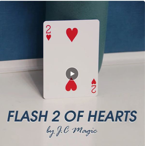 Flash 2 of Hearts by J.C Magic Tricks 2 Hearts Appearing On Blank Card Magia Close Up Street Illusions Gimmicks Mentalism Props