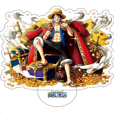 Anime ONE PIECES Luffy Characters Stand Card Acrylic Stand Printed Clear Plastic Ornaments
