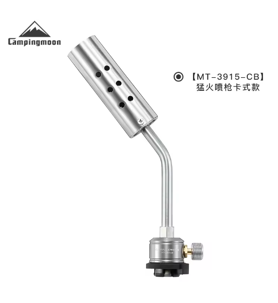 MT-3915-CB CAMPINGMOON Stainless Steel Fierce Fire Spray Gun Airbrush Card Style With Preheating Tube